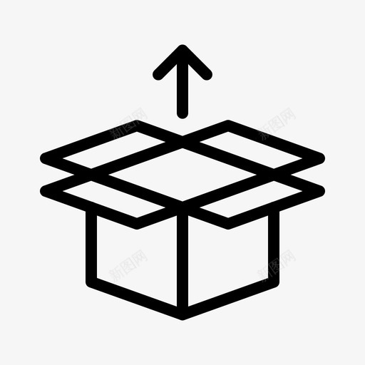 从包装中取出箱子交货图标svg_新图网 https://ixintu.com 交货 从包装中取出 包裹 箱子
