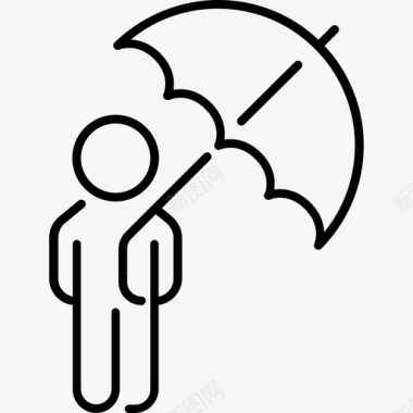 雨人伞图标图标