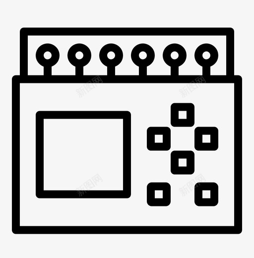 plc板控制器图标svg_新图网 https://ixintu.com lcd plc 工厂 控制器 电子 轮廓