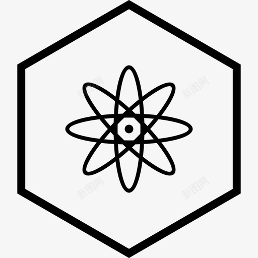 原子分子核图标svg_新图网 https://ixintu.com 分子 原子 教育 结构