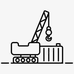 吊钩机械起重机械施工吊钩工业起重机图标高清图片