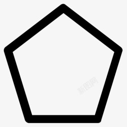 基本形五边形基本几何图标高清图片