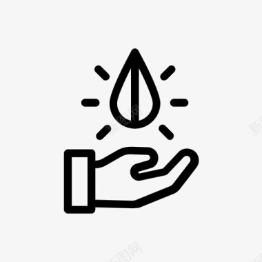 手保护水滴图标图标