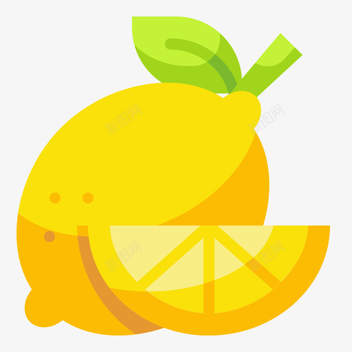 柠檬水果和蔬菜49扁平图标svg_新图网 https://ixintu.com 扁平 柠檬 水果和蔬菜49