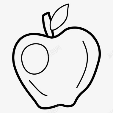 苹果水果健康饮食图标图标