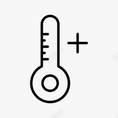 温度计热测量图标图标