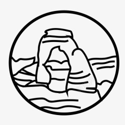 拱门国家公园犹他州拱门国家公园国家公园图标高清图片
