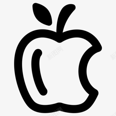苹果咬水果图标图标