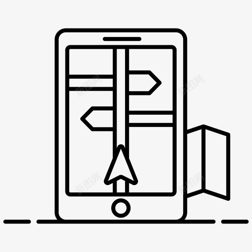 gps导航定位应用程序地图定位图标svg_新图网 https://ixintu.com gps导航 在线定位 地图定位 地图旅游线矢量图标集 定位应用程序 移动定位