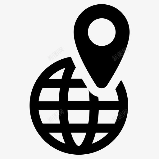 地理位置互联网协议ip地址图标svg_新图网 https://ixintu.com ip地址 世界位置 互联网协议 地理位置