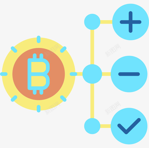 比特币加密货币43扁平图标svg_新图网 https://ixintu.com 加密 扁平 比特 货币