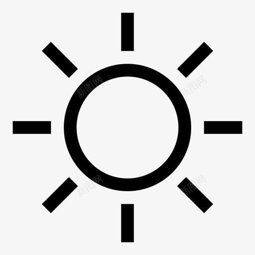 阳光亮度日光图标svg_新图网 https://ixintu.com 5px 亮度 天气 日光 用户界面 轮廓 阳光