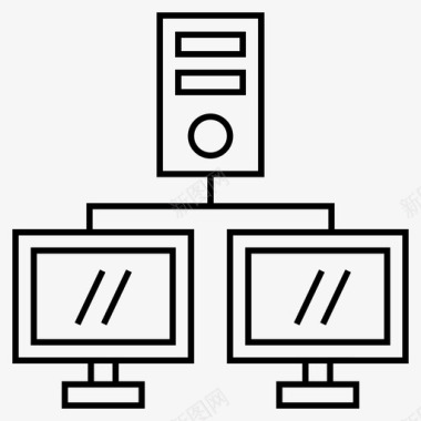 局域网计算机网络数据服务器图标图标