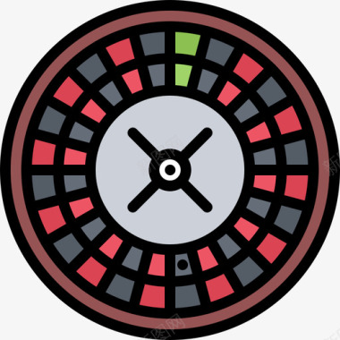 轮盘赌赌场69彩色图标图标