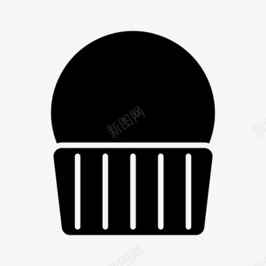 纸杯蛋糕奶油甜点图标图标