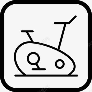 健身车自行车测力计健身图标图标