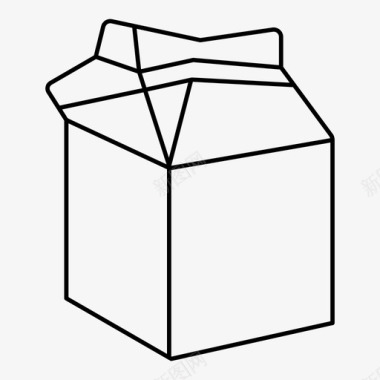 牛奶饮料纸箱图标图标