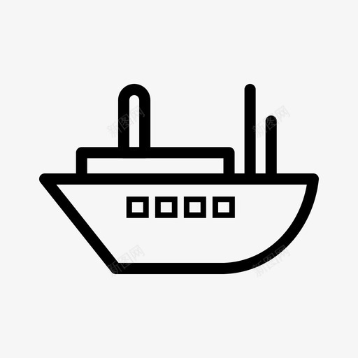 送货船游轮集装箱图标svg_新图网 https://ixintu.com 水货 游轮 物流 送货船 集装箱