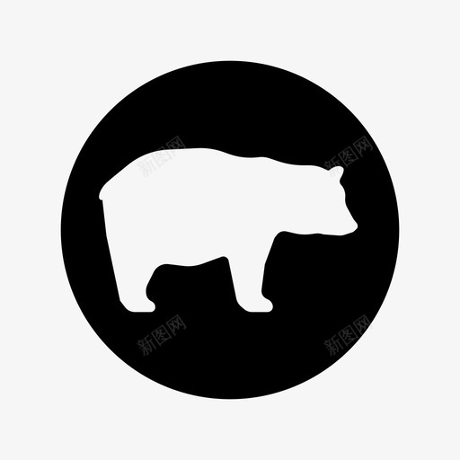 熊动物灰熊图标svg_新图网 https://ixintu.com 动物 图标 泰迪 灰熊 熊图标 野生动物
