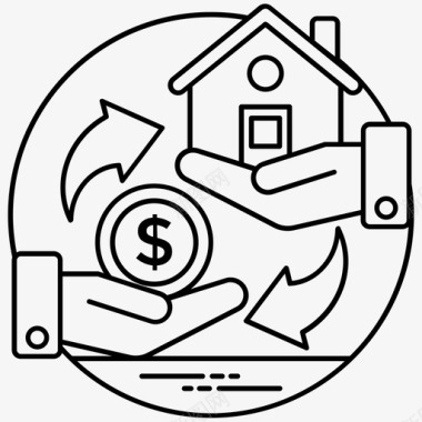 房屋贷款房屋租赁抵押贷款图标图标