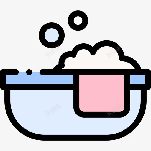 浴缸桑拿32线性颜色图标svg_新图网 https://ixintu.com 桑拿 浴缸 线性 颜色