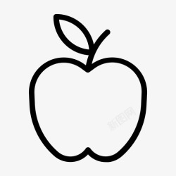 营养教育苹果食物水果图标高清图片