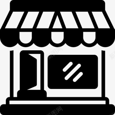市场商店精品店商品图标图标