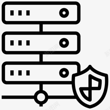数据服务器保护数据管理安全数据库安全图标图标