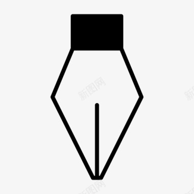 钢笔笔尖签名图标图标