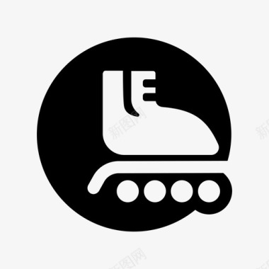 溜冰鞋活动滚轴图标图标