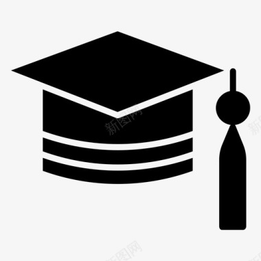 Mortarboard76学校实心图标图标