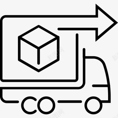 自动卡车货物采购图标图标
