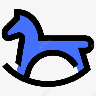 马玩具40蓝色图标图标