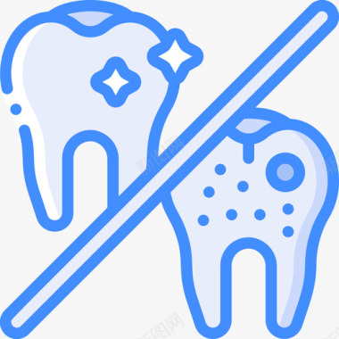 牙医戒烟10蓝色图标图标