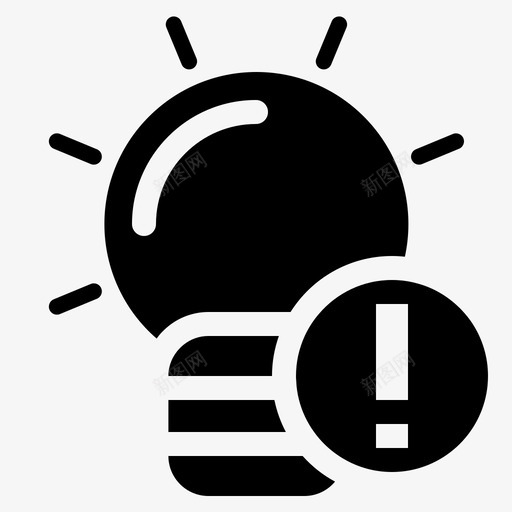 丢失的想法注意力创造性图标svg_新图网 https://ixintu.com 丢失 创造性 危险 想法 注意力 灯泡 符号 警示