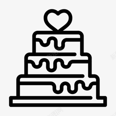 蛋糕婚宴爱情图标图标