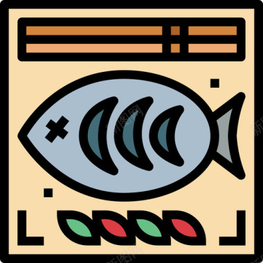 鱼海鲜3原色图标图标