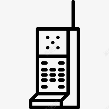 无绳电话旧设备线性图标图标