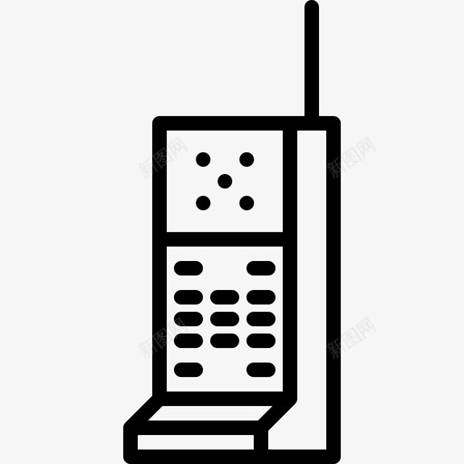 无绳电话旧设备线性图标svg_新图网 https://ixintu.com 无绳电话 线性 设备