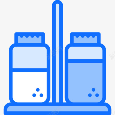 盐和胡椒99号餐厅蓝色图标图标