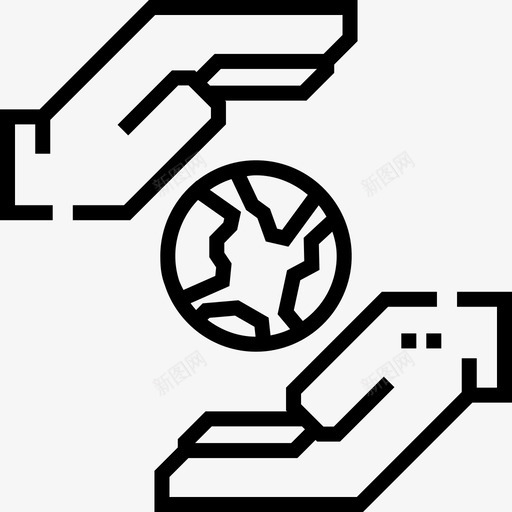 拯救地球地球母亲第七天直线图标svg_新图网 https://ixintu.com 地球母亲第七天 拯救地球 直线