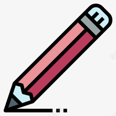 铅笔漫画家2线颜色图标图标