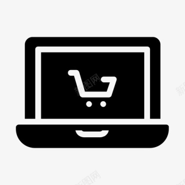 网上商店电子商务笔记本电脑图标图标