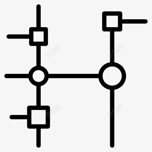 连接通信流程图图标svg_新图网 https://ixintu.com 共享 流程图 网络 连接 通信 通信线路图示符