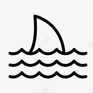 鲨鱼动物海洋图标图标