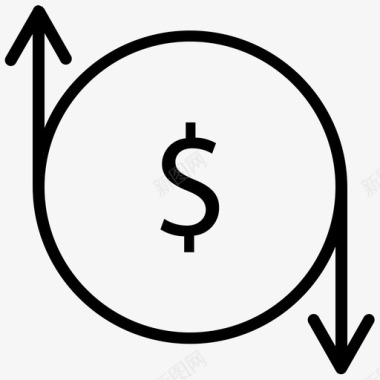 货币周期商业货币图标图标