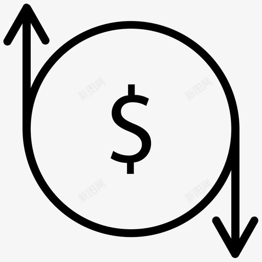 货币周期商业货币图标svg_新图网 https://ixintu.com 办公室 周期 商业 货币 金融