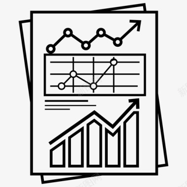 折线图报表业务分析业务增长图标图标