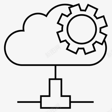云管理云计算云配置图标图标