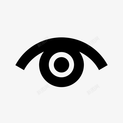 预览眼睛提示图标svg_新图网 https://ixintu.com 动作 可见 提示 显示 眼睛 菜单 预览